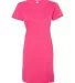 3522 LA T Ladies T-Shirt Dress HOT PINK front view