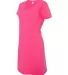 3522 LA T Ladies T-Shirt Dress HOT PINK side view