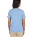 3587 LA T Ladies' V-Neck T-Shirt in Light blue back view