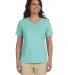 3587 LA T Ladies' V-Neck T-Shirt in Chill front view