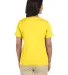 3587 LA T Ladies' V-Neck T-Shirt in Yellow back view