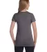 3616 LA T Juniors' Fine Jersey Longer Length T-Shi in Charcoal back view