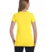 3616 LA T Juniors' Fine Jersey Longer Length T-Shi in Yellow back view