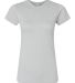 3616 LA T Juniors' Fine Jersey Longer Length T-Shi in Silver