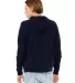 BELLA+CANVAS 3739 Unisex Poly-Cotton Fleece Zip Ho in Navy back view