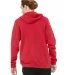 BELLA+CANVAS 3739 Unisex Poly-Cotton Fleece Zip Ho in Red back view