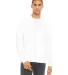 BELLA+CANVAS 3739 Unisex Poly-Cotton Fleece Zip Ho in White front view