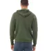 BELLA+CANVAS 3739 Unisex Poly-Cotton Fleece Zip Ho in Military green back view