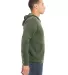 BELLA+CANVAS 3739 Unisex Poly-Cotton Fleece Zip Ho in Military green side view
