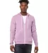 BELLA+CANVAS 3739 Unisex Poly-Cotton Fleece Zip Ho in Lilac front view
