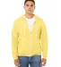 BELLA+CANVAS 3739 Unisex Poly-Cotton Fleece Zip Ho in Yellow front view