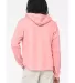 BELLA+CANVAS 3739 Unisex Poly-Cotton Fleece Zip Ho in Pink back view