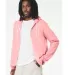 BELLA+CANVAS 3739 Unisex Poly-Cotton Fleece Zip Ho in Pink side view