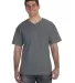 3930V Fruit of the Loom Adult Heavy Cotton HDV-Nec Charcoal Grey front view