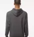 0320 Tultex Unisex Pullover Hoodie in Heather charcoal back view