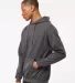 0320 Tultex Unisex Pullover Hoodie in Heather charcoal side view