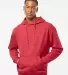 0320 Tultex Unisex Pullover Hoodie in Heather red front view