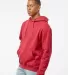 0320 Tultex Unisex Pullover Hoodie in Heather red side view
