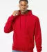 0320 Tultex Unisex Pullover Hoodie in Red front view