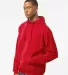 0320 Tultex Unisex Pullover Hoodie in Red side view