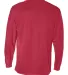 4104 Badger Adult B-Core Long-Sleeve Performance T Red back view