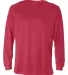 4104 Badger Adult B-Core Long-Sleeve Performance T Red front view