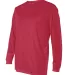 4104 Badger Adult B-Core Long-Sleeve Performance T Red side view