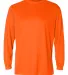 4104 Badger Adult B-Core Long-Sleeve Performance T Safety Orange front view