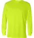 4104 Badger Adult B-Core Long-Sleeve Performance T Safety Yellow back view