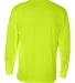 4104 Badger Adult B-Core Long-Sleeve Performance T Safety Yellow side view