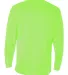 4104 Badger Adult B-Core Long-Sleeve Performance T Lime back view