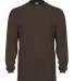 4104 Badger Adult B-Core Long-Sleeve Performance T Brown front view
