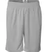 4110 Badger Adult BT5 Trainer Shorts With Pockets Silver front view