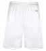 4110 Badger Adult BT5 Trainer Shorts With Pockets White back view