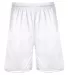4110 Badger Adult BT5 Trainer Shorts With Pockets White front view