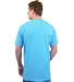 Tultex 202 Unisex Tee with a Tear-Away Tag  in Aqua back view