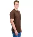 Tultex 202 Unisex Tee with a Tear-Away Tag  in Brown side view