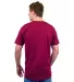 Tultex 202 Unisex Tee with a Tear-Away Tag  in Burgundy back view