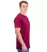 Tultex 202 Unisex Tee with a Tear-Away Tag  in Burgundy side view