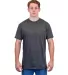 Tultex 202 Unisex Tee with a Tear-Away Tag  Heather Graphite front view
