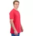 Tultex 202 Unisex Tee with a Tear-Away Tag  in Heather red side view