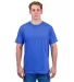 Tultex 202 Unisex Tee with a Tear-Away Tag  Heather Royal front view