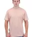 Tultex 202 Unisex Tee with a Tear-Away Tag  in Peach front view