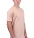 Tultex 202 Unisex Tee with a Tear-Away Tag  in Peach side view
