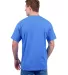 Tultex 202 Unisex Tee with a Tear-Away Tag  in Turquoise back view