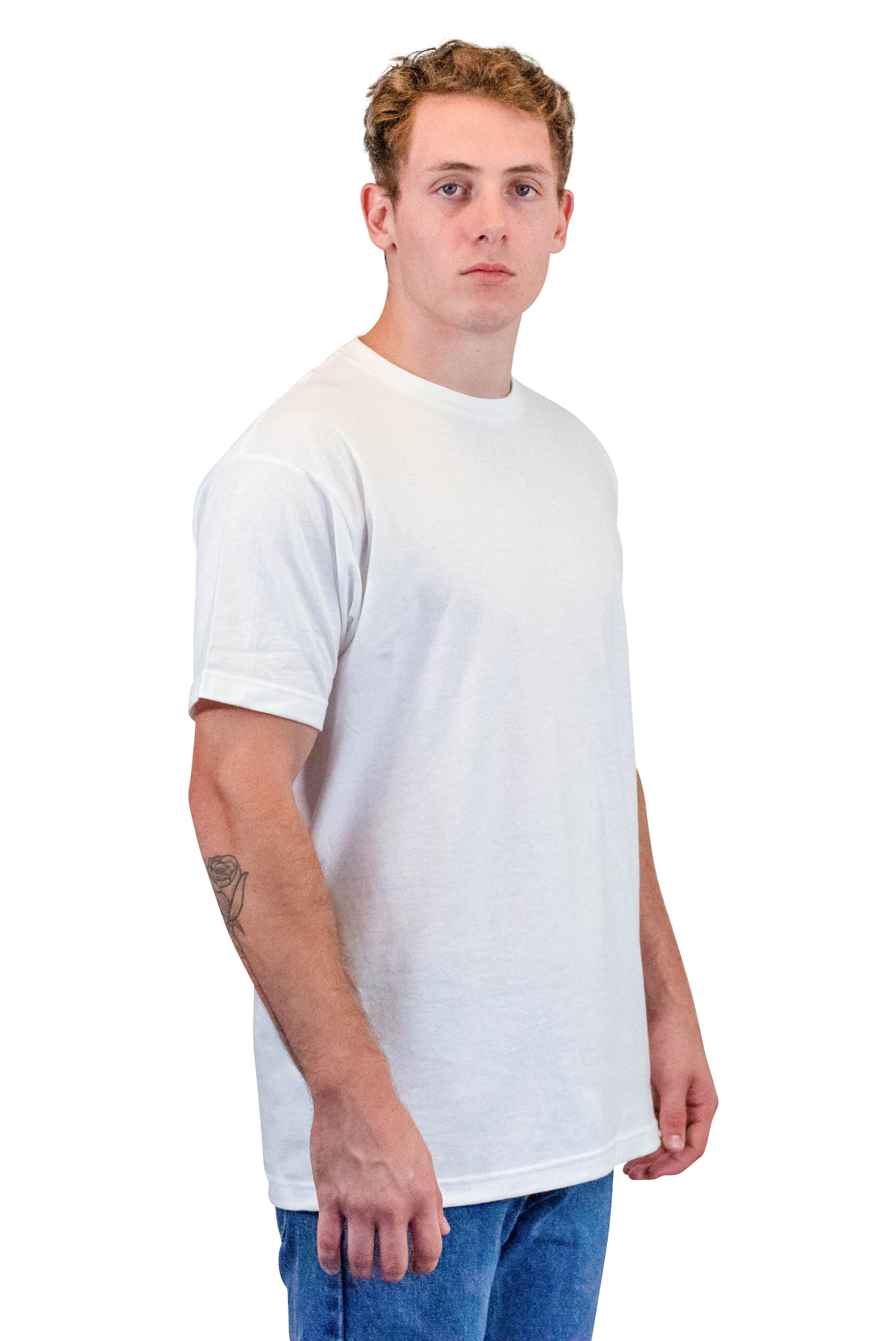 Tultex 0202 Unisex Tee with a Tear-Away Tag  White