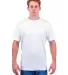 Tultex 202 Unisex Tee with a Tear-Away Tag  White front view
