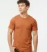 Tultex 202 Unisex Tee with a Tear-Away Tag  in Heather rust front view