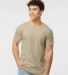 Tultex 202 Wholesale Cotton Plain T Shirt Bulk Pri in Sand front view