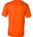 4120 Badger Adult B-Core Short-Sleeve Performance  in Safety orange back view